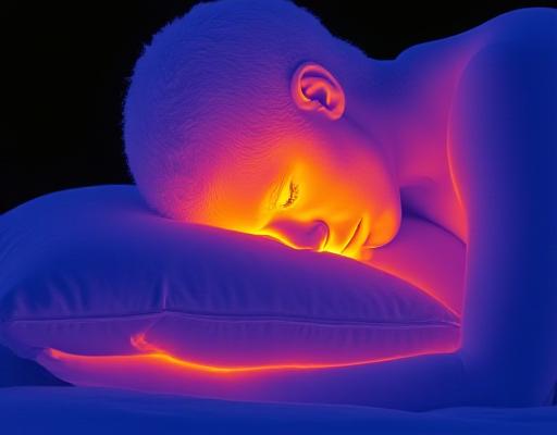 Thermal heat dissipation image of pillow cover