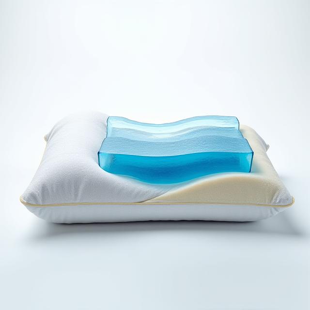 Custom layered pillow cross-section